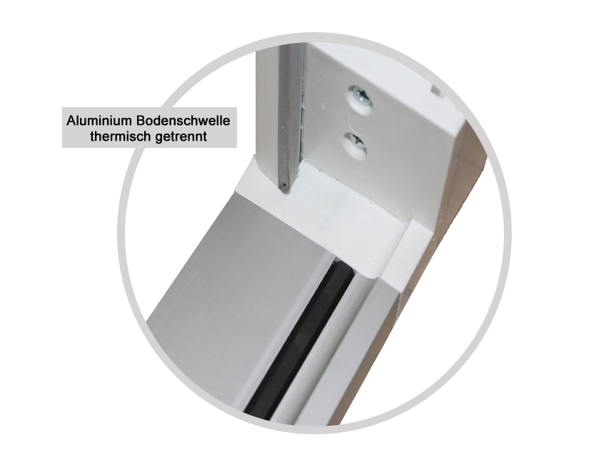 kuporta Kunststoff HAUSTÜR anthrazit / weiß Nebeneingangstür Kellertür